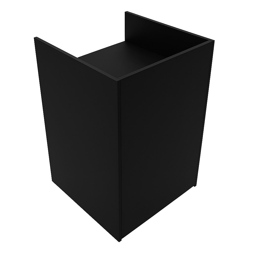 Sklep Blok Till Stojak Czarny TB60 Retail Storage Unit Modułowa Szafka Recepcja Gotówka Biurko Sklep 2 Półki Wewnętrzne Zamknięte Przód 60 cm x 90 cm x 60 cm MDF Melamina