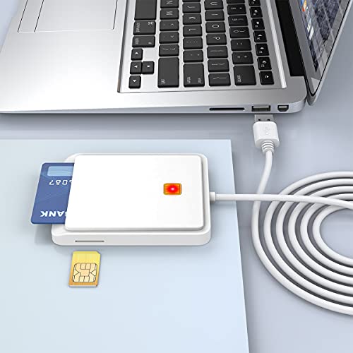 Elektronisches Smartcard-Lesegerät, digitale Signatur und CRS CNS, Karte, CAC, DOD, SPID-Aktivierung, kompatibel mit HBCI, Plug & Play, kompatibel mit FIPS 201, FIPS TAA und ISO 7816 Klasse A, B, C