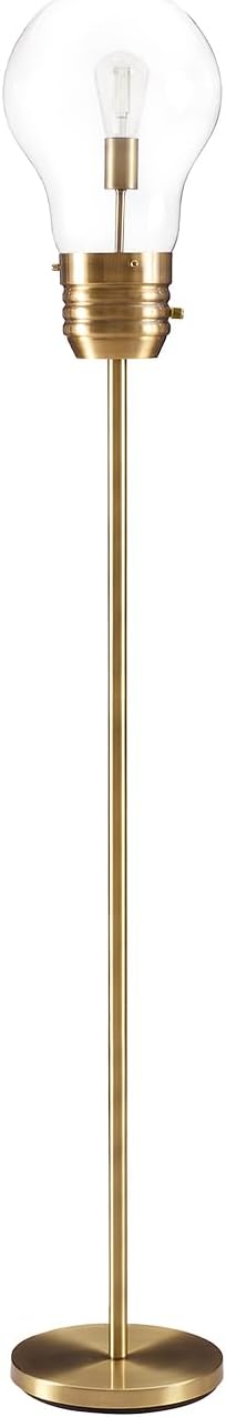 Monarch Specialties I 9682 Lighting, 71" H, Floor Lamp, Brass Metal, Contemporary