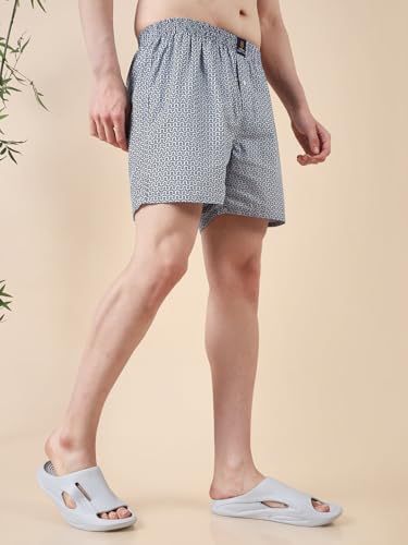Image of Urban Scottish Ultra-Comfortable Men's Boxer Pants (Pack of 4), 100% Cotton with Stylish Print, Soft & Stretchy Elastic Waist Band, Dynamic Movement & Hardwearing Stitching,Breathable Gentle Snug Fit