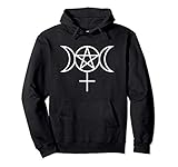 Photo Gallery pagan wiccan moon goddess pentacle with woman gender symbol felpa con cappuccio Photo Gallery pagan wiccan moon goddess pentacle with woman gender symbol felpa con cappuccio