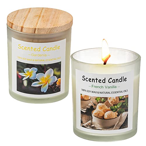2 Pack Scented Candles Set For Women, Candles For Home Scented, Aromatherapy Candle Gifts For Mothers Day, 100% Soy Wax Candles With Essential Oils To Stress Relief #TOP13