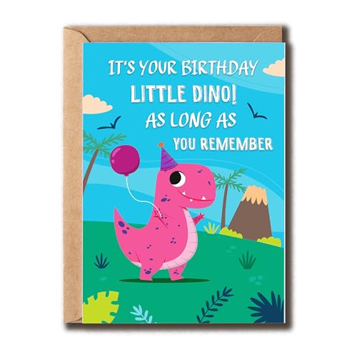 XGLDesigns It's Your Birthday Little Dino Card - 킢sN̋̃e[} - q̈A - yj - cp[eB[TvCY - j̎q܂͏̎qւ̃MtgB