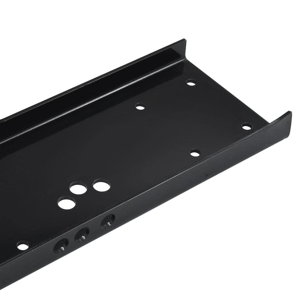 Montageplatte 12000 lbs Universal für Seilwinde und Winde, pulverbeschichteter Stahl, 92 x 18 x 8,5 cm, schwarz, für Anhänger, Werkstatt, Garage, Baustelle und Offroad Einsatz