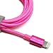[Apple MFi Certified] Tera Grand Lightning to USB Braided Cable with Aluminum Housing, 4 Feet for iPhone Xs XS Max XR X 8 8 Plus 7 7 Plus iPad Pro Air Mini iPod (Pink)