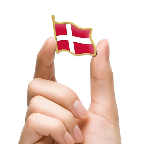 Image of 12 /24 /50 /100Pcs Official Denmark Flag Pins Bulk - Metal Danish Dane National Lapel Pin