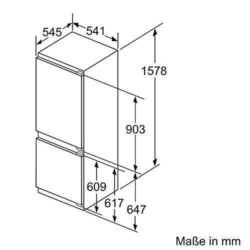 Neff KI5772FF0 Einbau Kühl-Gefrierkombination mit Gefrierfach unten N50 / 157.8 cm x 54.1 cm x 54.5 cm/169 l Kühlteil… – Bild 8