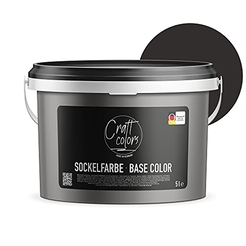 Sockelfarbe 5L Anthrazit | hochwertige Farbe für Beton, Mauerwerk, Kellerwand, Fassade & Dachflächen | Nassabriebklasse 1 | Made in Germany | Für stark beanspruchte Flächen | Wetter & UV-Beständig