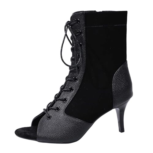 Chaussures danse latine femmes talon escarpins pieds larges noir