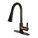 Kingston Brass LS8725CTL Continental Kitchen Faucet with Pull-Down Sprayer, 8-3/8" in Spout Reach, Oil Rubbed Bronze