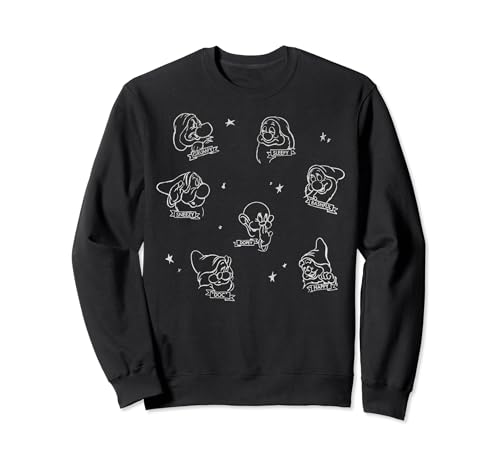 Sweat Disney Blanche-Neige pull col rond Seven Dwarfs In The Stars pour homme et femme