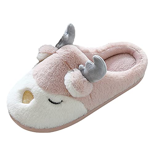Chaussons d'hiver doux femme semelle antidérapante pantoufles maison