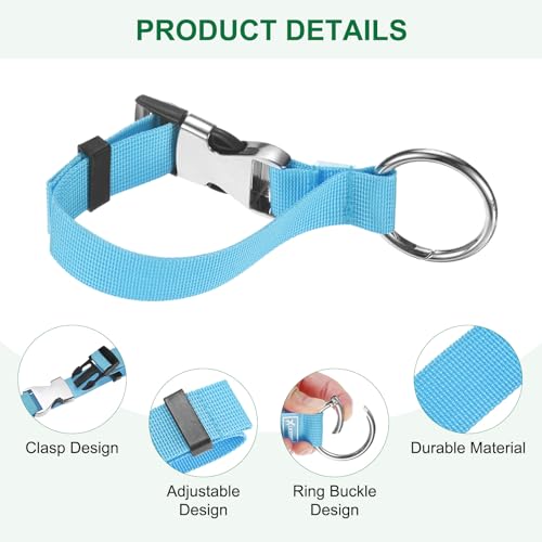 Image of M METERXITY 2-Pack Add A Bag Luggage Strap, Adjustable Suitcase Belt for Connecting Luggage /Backpack /Jacket, Carry Strap with Ring Buckle [Blue]