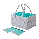 ★ GRAN cesta de almacenamiento esencial para recién nacido productos de la capacidad, lo suficientemente versátil para muchos bebé Stuff, ropa de bebé, juguetes, pañales, toallitas húmedas, hasta 20 kg de carga changing pads y mucho más.