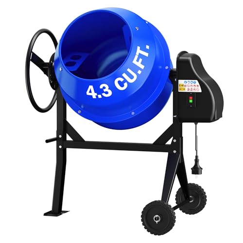 BSMTEK 4.3 Cu.Ft Electric Cement Mixer