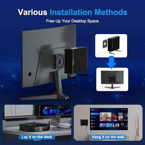 Image of Industrial Mini PC Win11 Fanless Mini PC i5 10210U, 32GB RAM 512GB M.2 SSD, HD DP Typ-C 4K Three Display, Dual RJ45 LAN 6 RS232 COM 8 USB WiFi BT Auto Power On