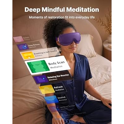 RENPHO x Headspace Eyeris Zen, Meditation Eye Massager with Heat, Portable Heated Eye Mask, Ultra-Quiet for Deeper Sleep, Ideal Gift for Fathers Day, Gifts for Him, Women, Birthday, FSA Eligible HSA