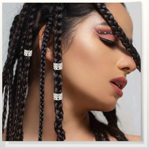 SUNNYCLUE Caja con 50 Pinzas para el Cabello en Oro y Plata con Clips de Trenza de Metal con Rhinestone Hueco miniatura 5