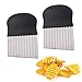 Produktbild You&Lemon 2 Stück Pommes Wellenmesser Kartoffelschneider, Gemüsehobel Edelstahl Wellenschneider Pommesschneider Pommes Frites Schneider Kartoffel Wellenschneider, Obst Gemüse Salat Schneider Werkzeug