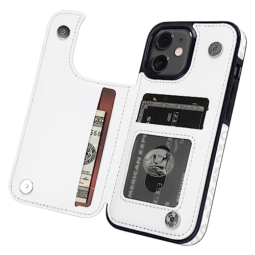 Ucolor For Iphone 11 Wallet Case With Card Holder-Pu Leather Folio Flip Cover Kickstand Card Slots Double Magnetic Clasp Rfid Blocking Compatible With Iphone 11 6.1" (Leopard) #TOP3