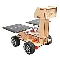 Creative DIY Handmade Solar Powered Mars Rover Model Toy Children's Wooden Teaching Tool Technology Small Maker Puzzle Toy