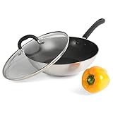✅ HERVORRAGENDE LEISTUNG > Der Wok mit Antihaftbeschichtung ist besonders vielseitig. Kochen Sie leckere chinesische und andere asiatische Gerichte mit diesem Wok. Durch die Antihaftbeschichtung ist beim Kochen nur wenig Fett erforderlich. So lassen sich gesunde Gerichte auf den Tisch zaubern! Der 28 cm Wok ist groß genug zum Kochen für die ganze Familie.