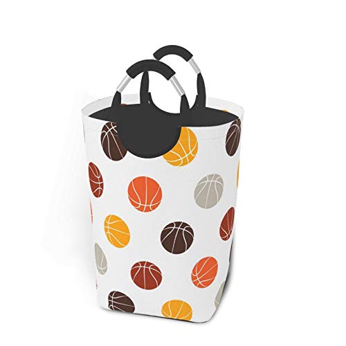 Wäschesack,Basketball Irden getönten Bällen drucken,Großer faltbarer Wäschekorb,zusammenklappbarer Wäschekorb,zusammenklappbarer