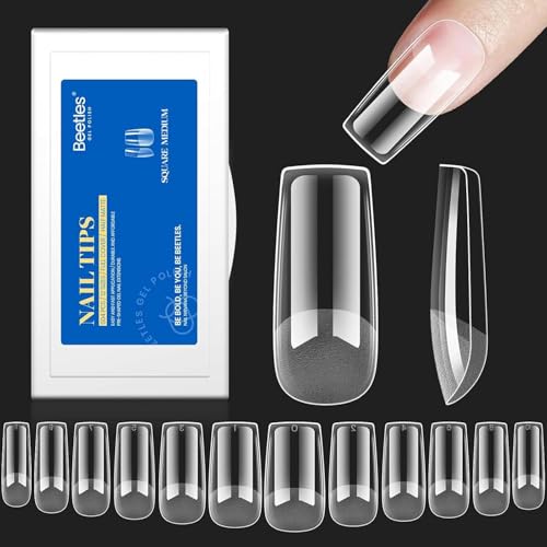 Beetles Gel Nail Tips Easy Medium Square Nail Extension 504Pcs