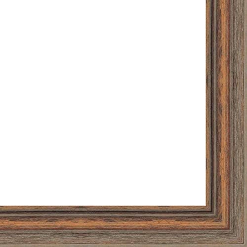 Picture Frame Moulding (Wood) 100ft Bundle - Rustic Wood Finish - 1" Width - 9/16" Rabbet Depth