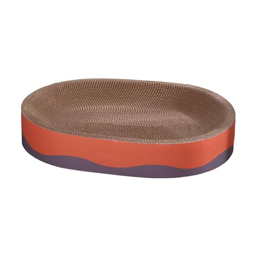 Afilador interior para garra de gato, cama ondulada para gatos | Alfombra rascador ondulada de alta densidad, rascador resistente a la abrasión para arañar garras