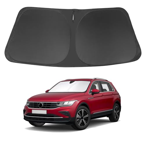 Image of Windshield Sun Shade Fit for 2018-2023 2024 2025 2026 Volkswagen VW Tiguan Accessories Window Sunshade Shield Sun Visor Heat Protection