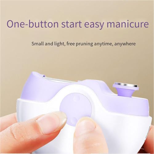 Alhfzw JIEFANXIN101412 2 In 1 Electric Polishing Automatic Nail Clippers,2024 Usb Rechargeable Cordless Electric Nail File Kit,With Led Light 2 Speeds And Nail Scraps Storage,For Kid thumb #2