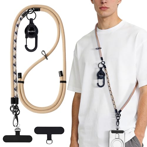 mimo Phone Lanyard Crossbody,Adjustable Anti-Theft Neck Strap,2 Tether Tabs