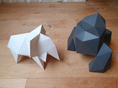 Kit de construction origami CARAPACES Noir jeu créatif géométrique 3D - 7
