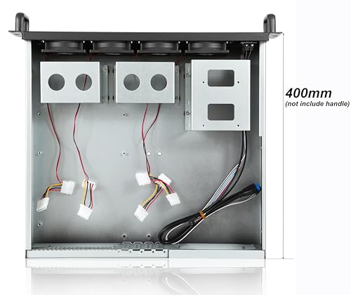 RackChoice Server case MicroATX/Mini-ITX 2U Rackmount Server Chassis max 7x3.5 Bay / USB3.0 with 2.0 Adapter Support ATX PSU Either top or Side Cooling Depth 15.7" - Thumbnail 4
