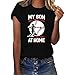 Baseball Mom Shirts for Women Catcher T Shirt Plus Size Funny Softball Mom Game Day Shirts Graphic Tees Tshirt Aunt Grandma Short Sleeve Crewneck Printed T Shirt Clothes Outfit Gift for Mom Black