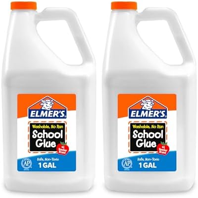Amazon.com : Elmer's Liquid School Glue Washable 1 Gallon 2 Count - Great for Making Slime, #1 Teacher Brand : Office Products