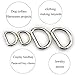 HAO PRO Extra Thick Welded Strong 2 Size D Shape Rings D Ring Metal Heavy Duty Silver 0.62 1 Inside Width 12 Pack for Dog Collars Harnesses Fabric Paracord DIY Strap Webbing Craft Smooth Rust Proof