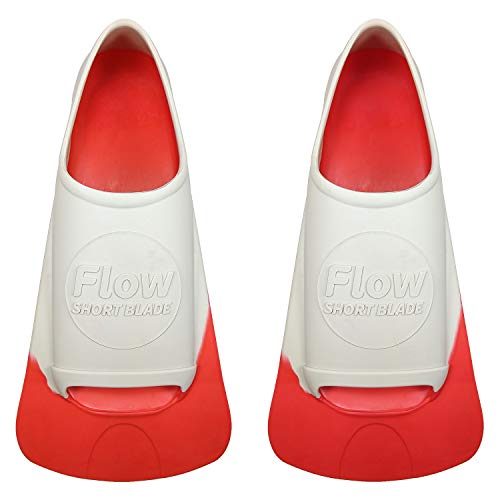 Flow Short Blade Floating Fins For Swim And Lap Training - Youth Sizes For Kids, Young Men, And Women (Xxxs 12-1 (Red)) #TOP1