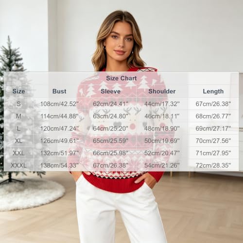 Christmas Sweaters for Women 2026 Cable Knit Holiday Party Family Photos - image 4
