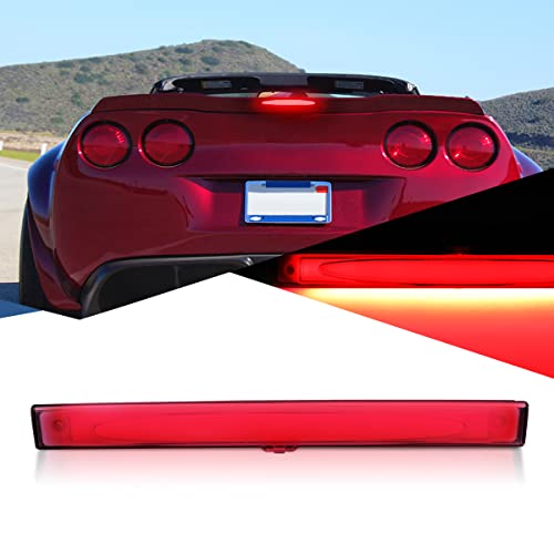 Auto Dynasty 3D LED Bar High Mount Smoked 3rd Third Tail Brake Light Rear Center Parking Lamp Compatible with Chevy Corvette 05-13