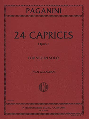 Paganini, Niccolo- 24 Caprices for Violin - by Ivan Galamian - Published by International