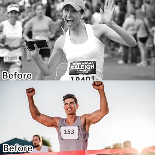 Helweet Startnummernhalter, Startnummer Magnete, Startnummer Befestigung, Magnete zum Einsatz bei Marathon, Geeignet für Startnummern, Taschentücher Oder Andere Kleinteile, 4 Stück, Schwarz