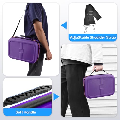 Image of Gorixer Switch 2 Case for Nintendo Switch 2(2025) or 1 and OLED Models(2021),Stores 18 Game Cards for Nintendo 3DS & 2DS Games (Purple)