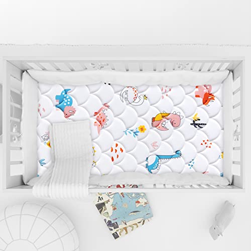 image for Excibubblebearbb Premium Foam Crib & Toddler Mattress–Breathable, Co