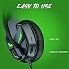 EKSA Fenrir S Gaming Headset with Microphone, Noise Cancelling Mic, Comfortable Ear Pads, 50 mm Drivers, RGB Light, One Key Control, Gaming Headphones for PC, Xbox, PS4, PS5, Switch, Controller