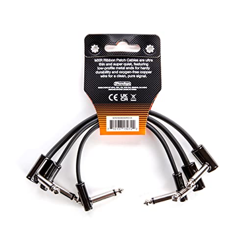 MXR Patch Slim Jack 15cm pack de 3 cables jack planos para accesorios de guitarra 2