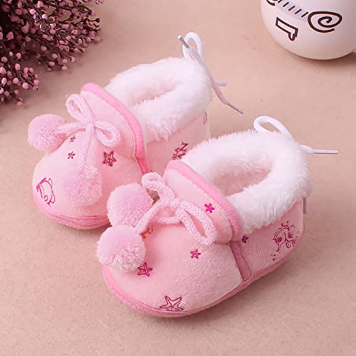 sfdgfhyf Baby Winter Boots Booties for Baby Newborn Warm Slippers Infant Toddler Winter Boots with Non Slip (Pink, 0-6 Months)2