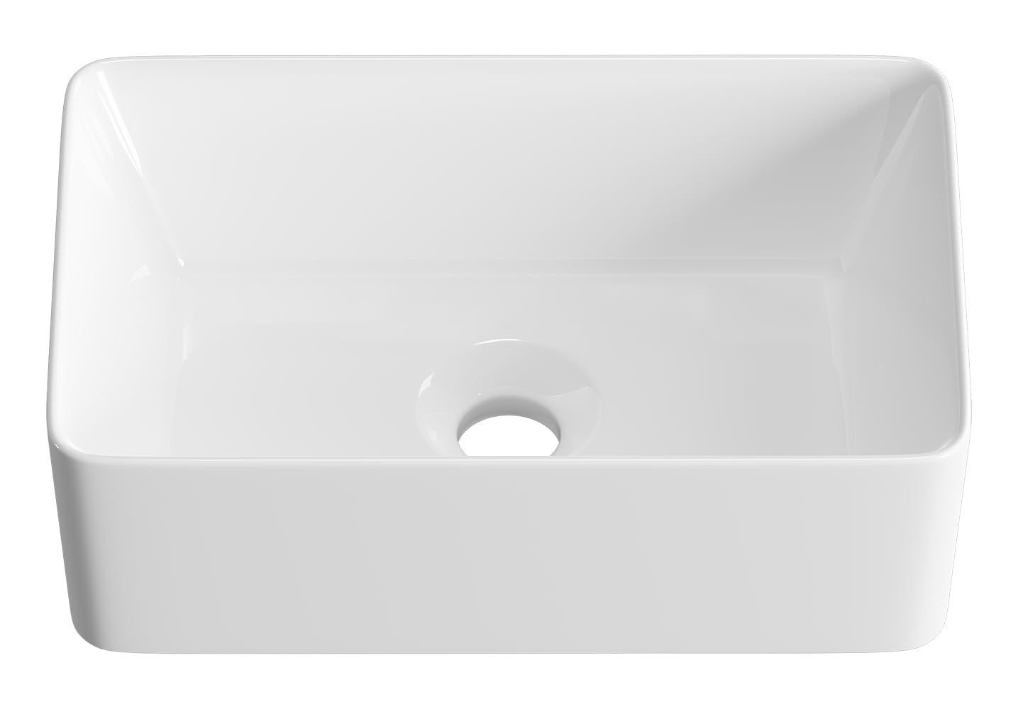 Fregadero de baño pequeño sobre la encimera: Fregadero de recipiente retangulado de 14 ″ x 9 ″, fregaderos  White Bowl para baños, lavabo de porcelana de cerámica pequeño lavabo de tocador 8
