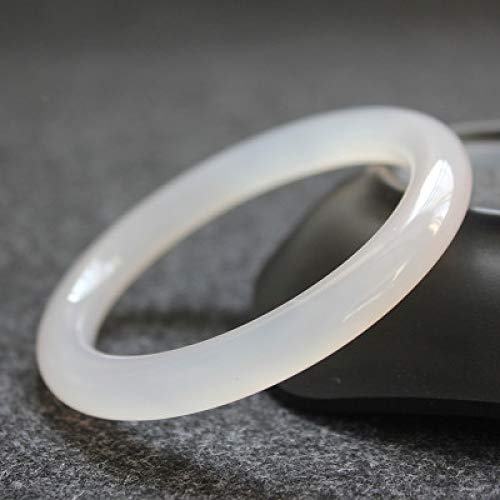 Bracelets en chaîne de jade à main blanche naturelle pour femmes jonc jadéite - 2